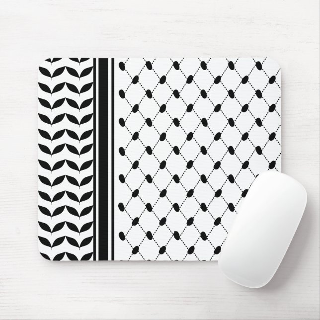 Black Scarf Hatta Keffiyeh Pattern  Mouse Pad (With Mouse)