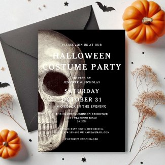 Black Scary Skull Adult Costume Party Halloween