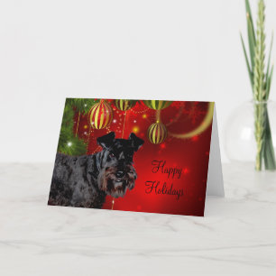 Black Schnauzer Christmas Holiday Card