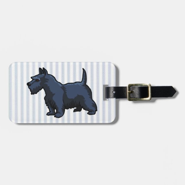 black schnauzer luggage tag (Front Horizontal)