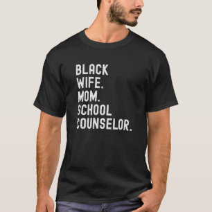 Black School Counselor African American Melanin Pr T-Shirt