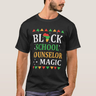 Black School Counselor Magic Black History Month T T-Shirt