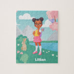 Black School Girl Personalized Jigsaw Puzzle<br><div class="desc">This adorable kids puzzle will create so much fun for your child. π</div>