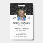 Black School Icons Homeschool Student ID Badge