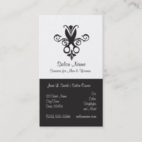 Black Scissors Business Cards