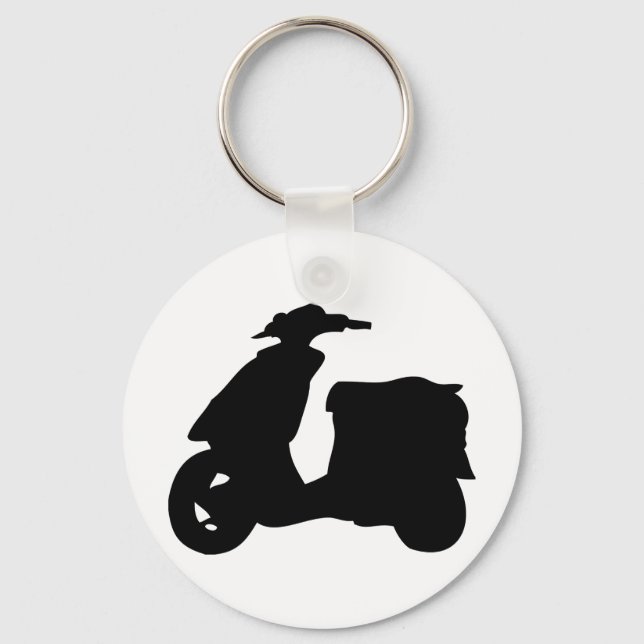 black scooter icon keychain (Front)