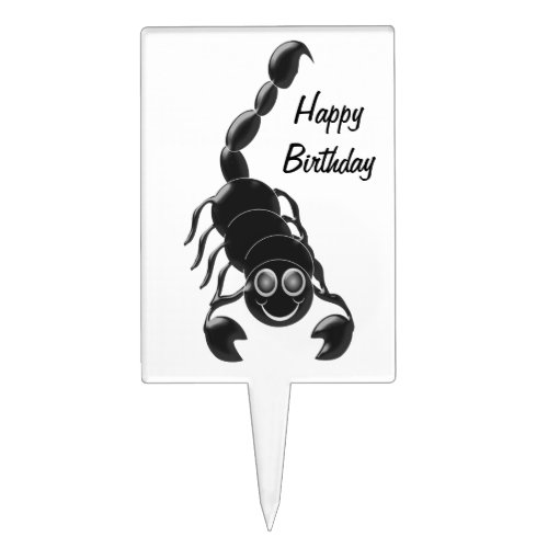 Black Scorpion Birthday Cake Topper