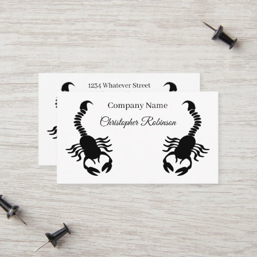 Black Scorpion Design Calling Card