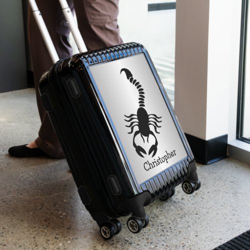 Black Scorpion Design Personalised Luggage