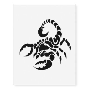 Black scorpion design temporary tattoos