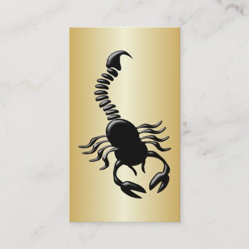 Black Scorpion Gold Coloured Business Card