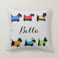 Black Scottie Dogs Name Personalized Decorative