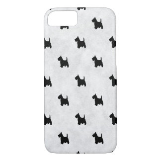 Black Scottie Dogs Tile Pattern Pet Lover iPhone 8/7 Case