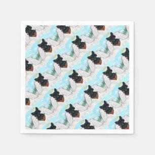 Black Scottish Terrier Angel Napkins