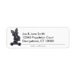 Black Scottish Terrier Clean &amp; Simple Label