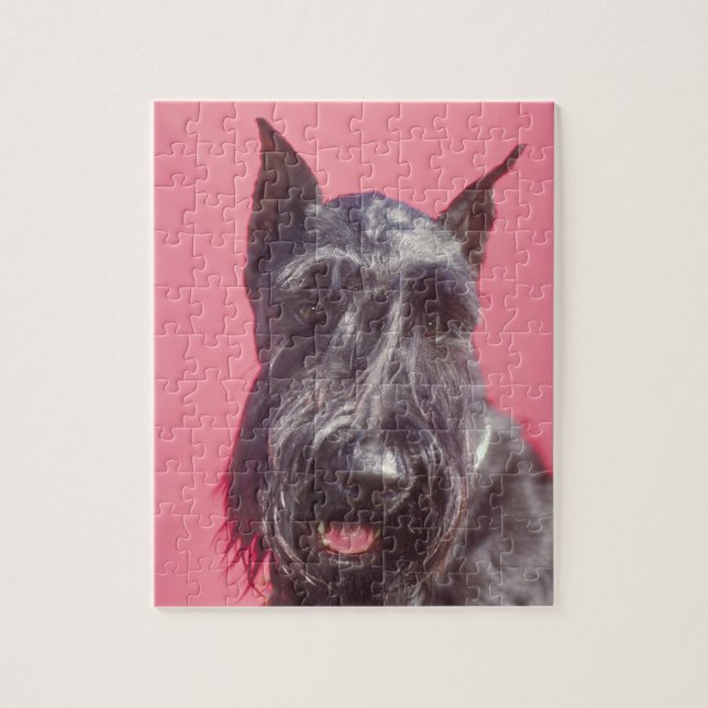 Black Scottish Terrier Dog Puzzle (Vertical)