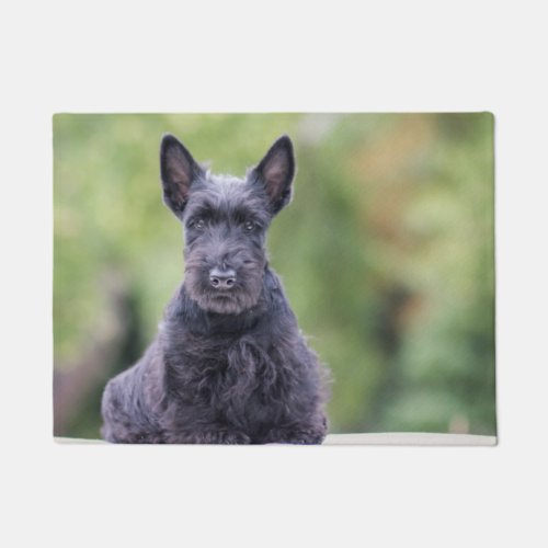 Black Scottish Terrier Doormat