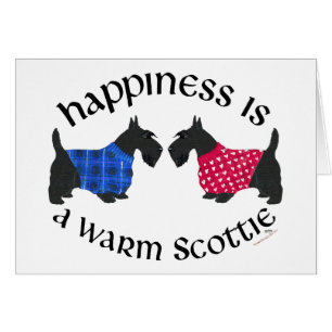 Black Scottish Terriers Happiness Cards