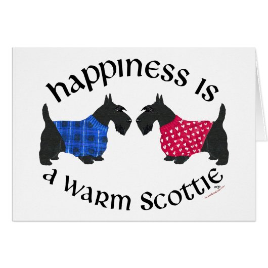 Black Scottish Terriers Happiness Cards (Front Horizontal)