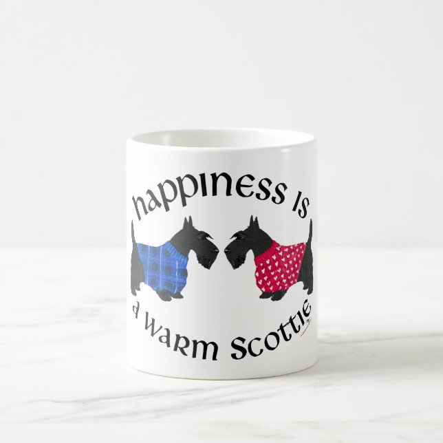 Black Scottish Terriers Happiness Coffee Mug (Center)