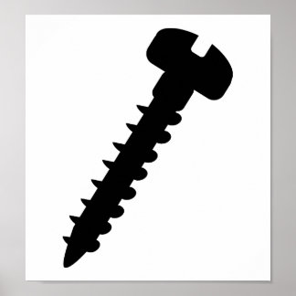 Black screw icon poster