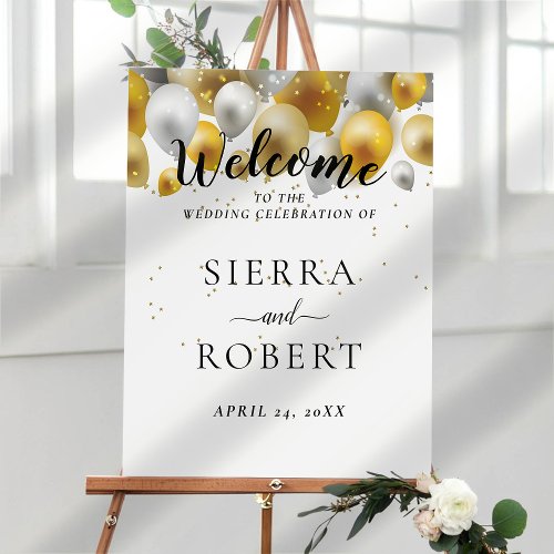 Black Script Elegant Wedding Welcome Sign