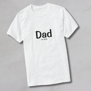 Black Script Established Dad T-Shirt