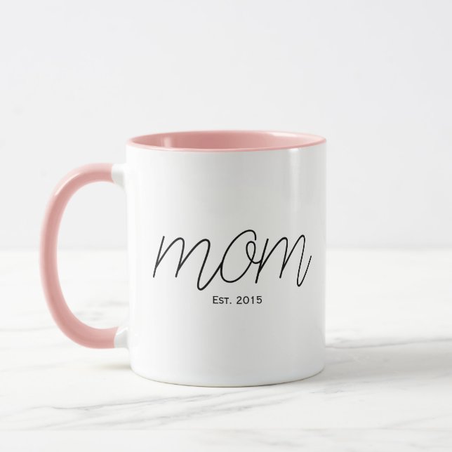 Black Script Established Mom  Mug (Left)