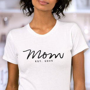 Black Script Established Mom T-Shirt