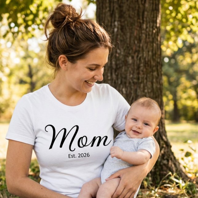 Black Script Established Mom T-Shirt (Creator Uploaded)