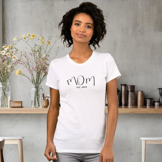 Black Script Established Mom  T-Shirt (Creator Uploaded)