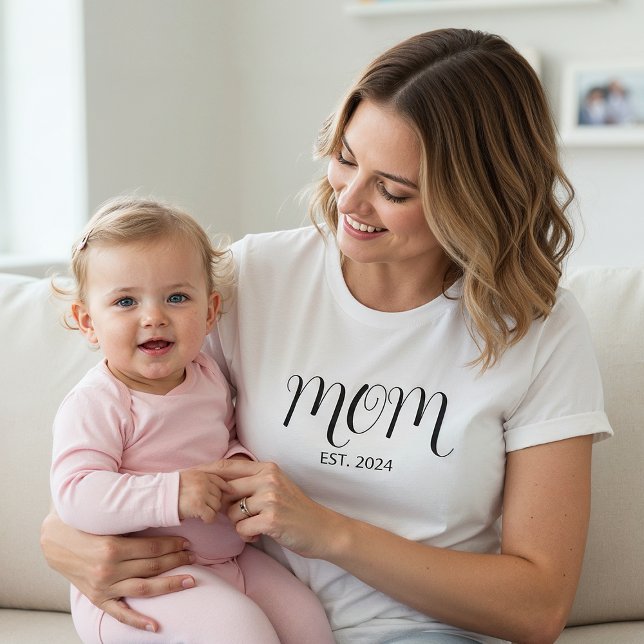 Black Script Established Mom T-Shirt (Creator Uploaded)