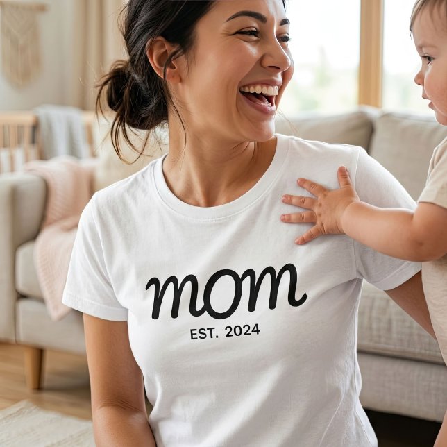 Black Script Established Mom T-Shirt (Creator Uploaded)