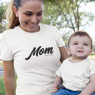 Black Script Established Mom T-Shirt