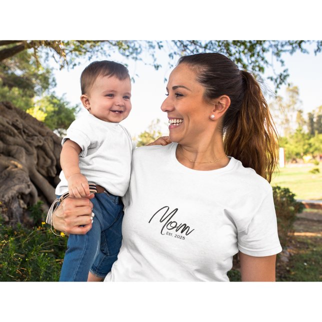 Black Script Established Mom T-Shirt (Creator Uploaded)