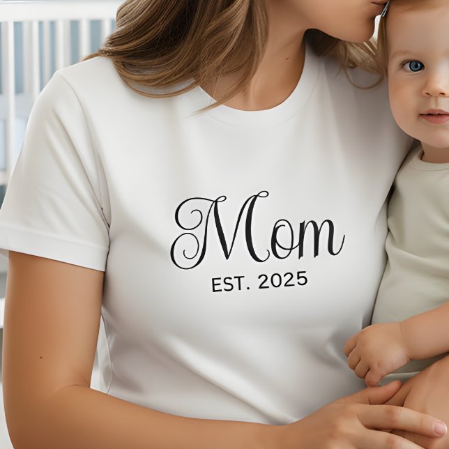 Black Script Established Mom T-Shirt (Creator Uploaded)