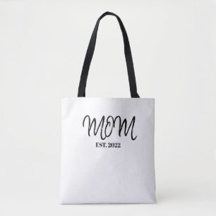 Black Script Established Mom Tote Bag