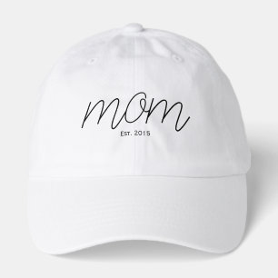 Black Script Established Mom White Hat