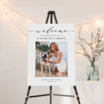 Black Script Graduation Photo Welcome Foam Board<br><div class="desc">Welcome guests to your event with this customizable graduation welcome sign. It features an elegant script,  and simple typography. Personalize by adding your own details. This photo graduation welcome sign is perfect for any graduation theme. Other colors are available.</div>