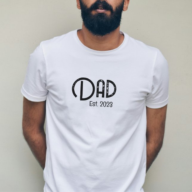 Black Script Grunge Established Dad T-Shirt (Creator Uploaded)