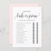 Personalized Sip and Solve Bridal Shower Crossword Invitation