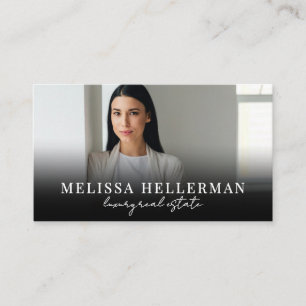 Black Script Luxury Real Estate Business Card
