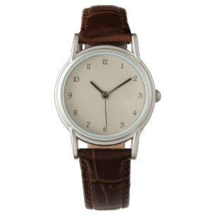 Black Script Numbers on Beige Womens Watch arc4