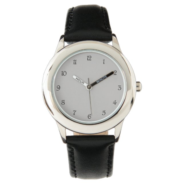 Black Script Numbers on Grey cnt Watch (Front)