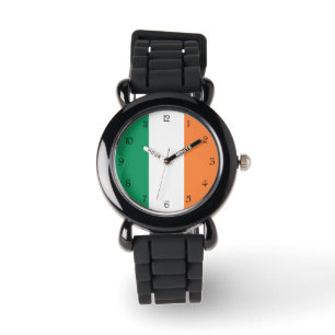 Black Script Numbers On Irish Flag wacnt Watch