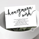 Black Script, Wedding Honeymoon Wish Fund Enclosure Card<br><div class="desc">This is the Rustic Script,  Wedding Enclosure Card. You can change the font colours,  and add your wedding details in the matching font / lettering. #TeeshaDerrick</div>