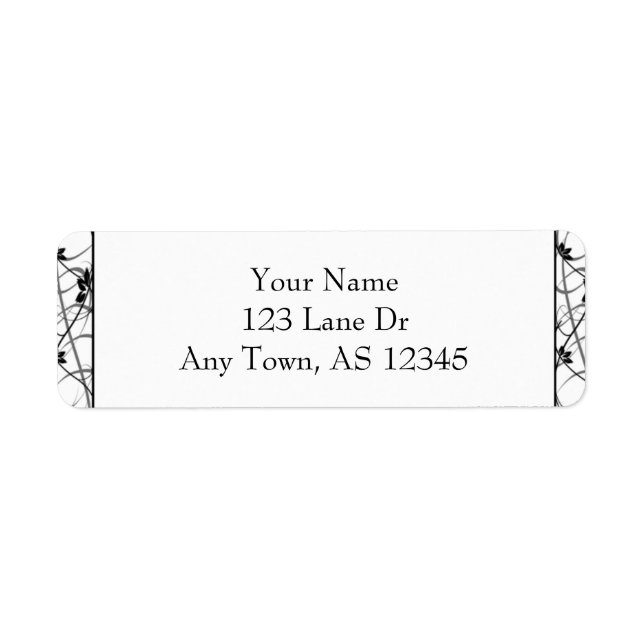 Black Scroll Border Label (Front)