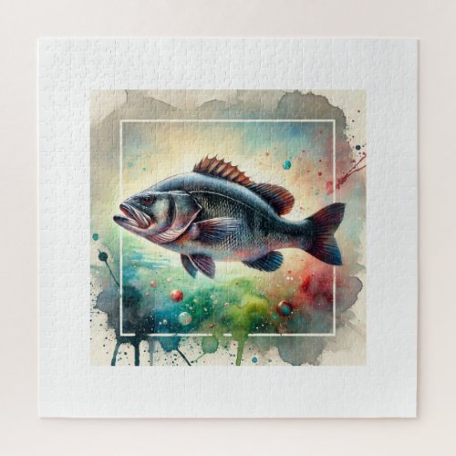 Black Sea Bass 200624AREF101 _ Watercolor Jigsaw Puzzle