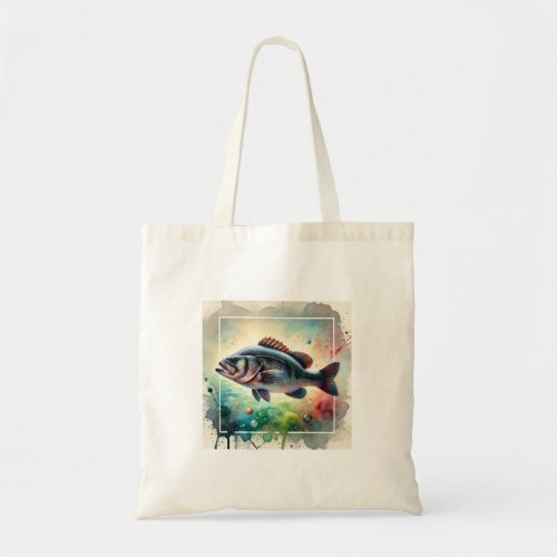 Black Sea Bass 200624AREF101 _ Watercolor Tote Bag