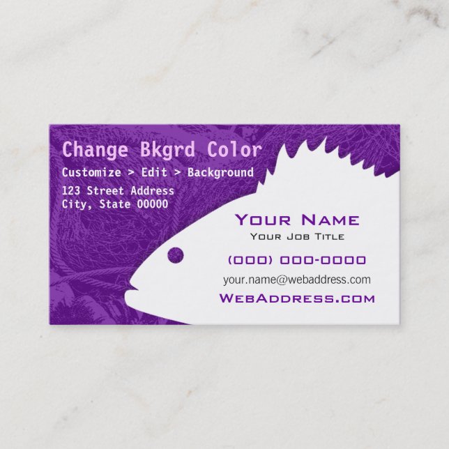 Black Sea Bass Fish Business Card (Front)